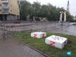 В сквере Защитников Отечества началась подготовка площадки под БМП