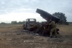 Военкор показал «прощальный залп» из подбитого дроном «Града»