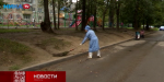 В Калуге выбрали лучшего дворника (видео)