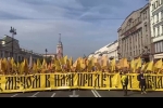 Шествие с лозунгом «Мы русские — с нами Бог» и флагами «Вагнера» прошло в Петербурге