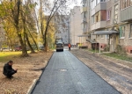 В Калуге на улице Хрустальной начали укладывать новый асфальт