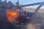 Российские бойцы ворвались в Селидово на горящем танке и попали на видео