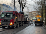 На улице Чижевского начался ремонт дорожного полотна