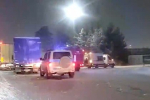 Появилось видео с места столкновения двух грузовиков на российской трассе