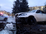 Фонтан на площади Победы вновь протаранили