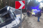 Под Москвой при опрокидывании автобуса в кювет пострадали шесть человек