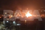 Возникший после атаки беспилотников мощный пожар в жилом доме Рязани сняли на видео