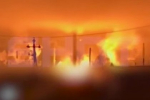 Появилось видео пожара в промзоне под Нижним Новгородом после атаки беспилотника