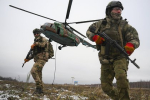 Появились кадры боевой работы российских вертолетов в Курской области