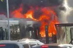 Появилось видео с места крушения бизнесджета на шоссе в Бразилии