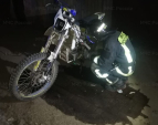 В калужском райцентре мотоцикл столкнулся с автомобилем