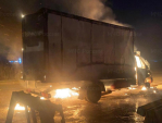 Грузовик загорелся на трассе в Боровском районе