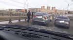В Калуге Гагаринский мост перекрыла массовая авария