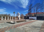 В Думиничах начался второй этап благоустройства сквера у Вечного огня
