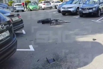 Обломки сбитого беспилотника на парковке в подмосковном городе сняли на видео