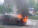 В Калужской области на улице вспыхнула машина