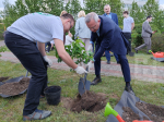 Губернатор Владислав Шапша и министр сельского хозяйства России Оксана Лут заложили «Аллею памяти»