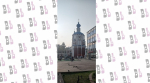 В центре Калуги на Предтеченском храме накренился крест