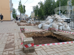 В Калуге началось озеленение еще одного участка улицы Ленина