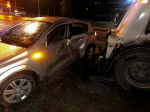 В Калужской области водитель Opel влетел в припаркованный грузовик