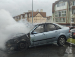 На калужском Правобережье вспыхнул автомобиль